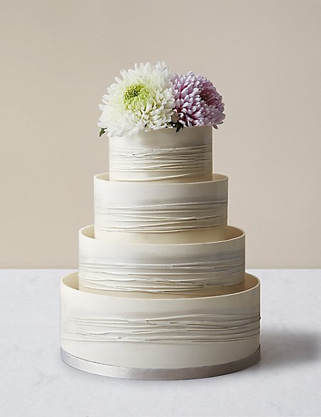 bolo de bodas de prata branco clean