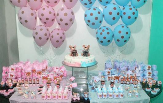 Chá Revelação: Decoração simples