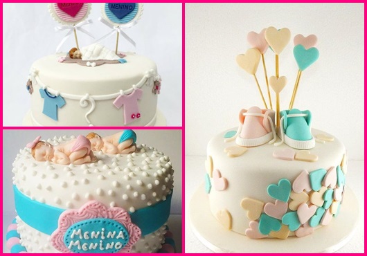 Chá Revelação: Modelos de bolos