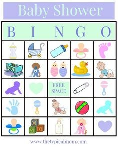 modelo de bingo para chá de bebê