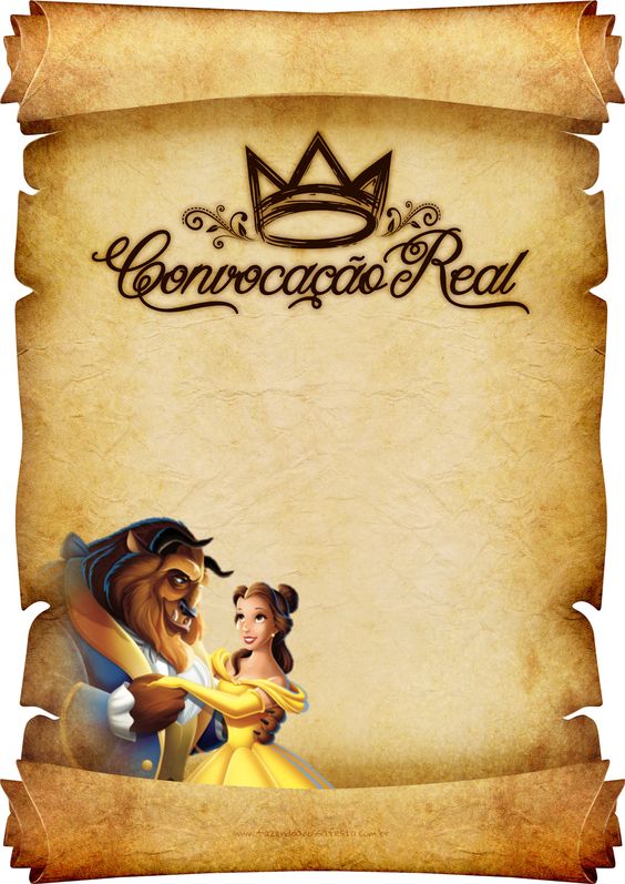 Convite Pergaminho: Para imprimir