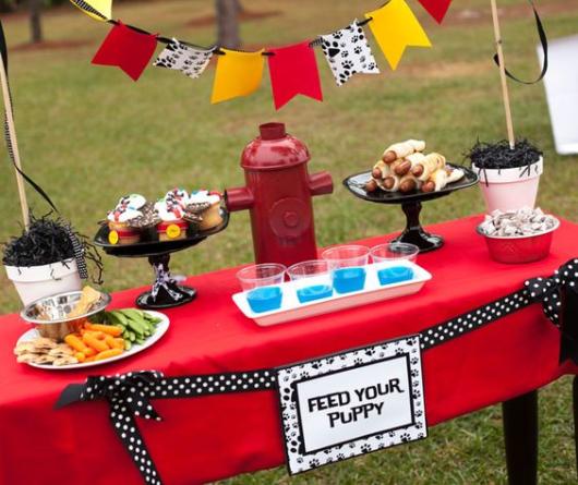 Festa no parque: Decoração para o tea Bombeiros