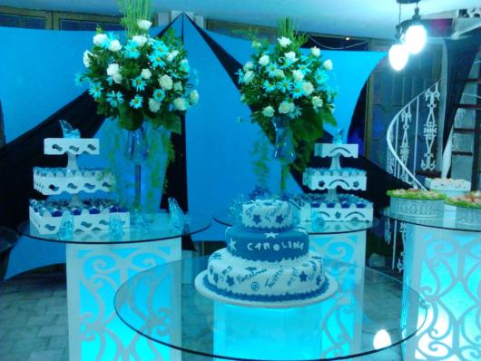 Mesa de 15 anos: Azul Tiffany