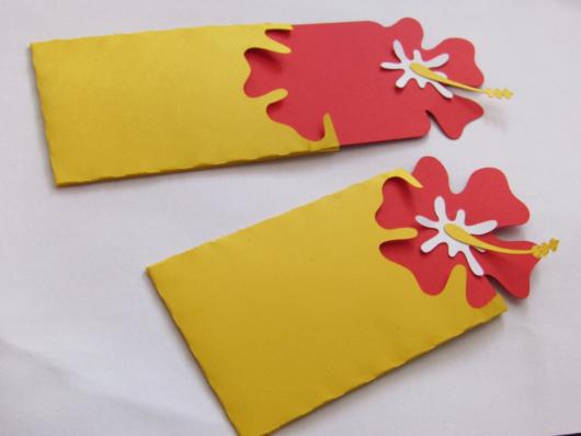 convite havaiano criativo e funcional