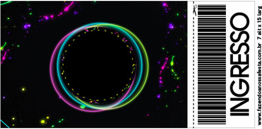 convite para festa neon