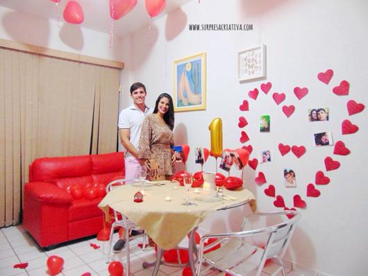 Surpresa para namorada: jantar romântico
