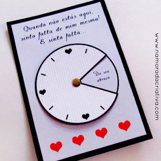 Surpresa para namorada: cartão personalizado