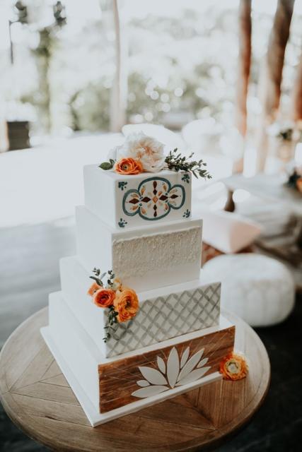 Bolo com estilo Boho