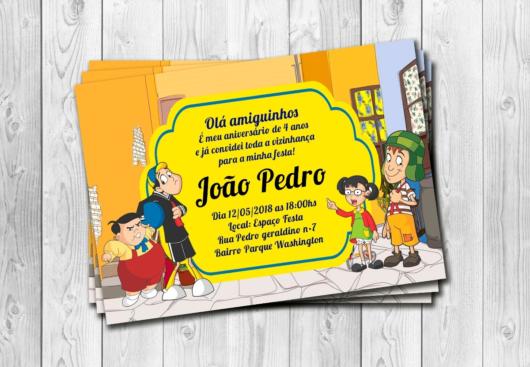 Convite do Chaves com a turma dos jovens.