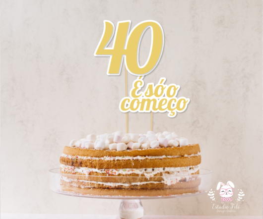 Festa 40 anos masculina: Bolo naked cake