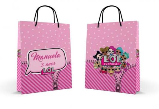 Lembrancinha Lol Surprise: sacolinha personalizada