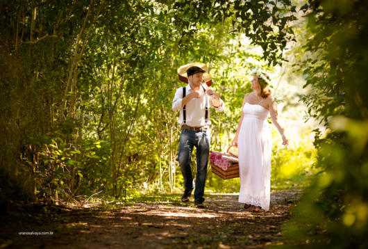 Pré-wedding: no campo