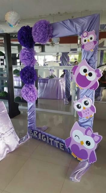 Quadrinho lilás para decoração.