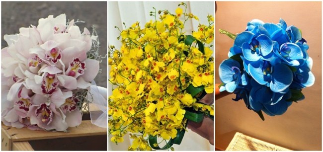 buquê de noiva de orquídeas
