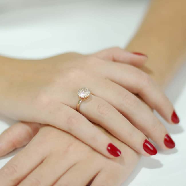 anel feminino chuveirinho