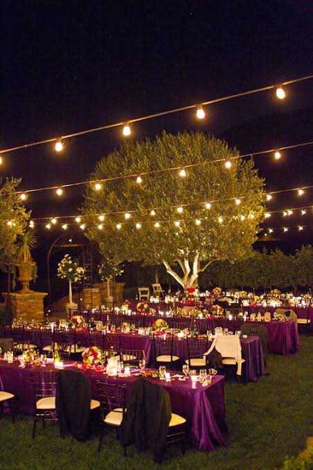 casamento ao ar livre a noite como fazer