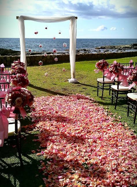 casamento ao ar livre de dia na primavera