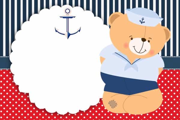 convite chá de bebê marinheiro