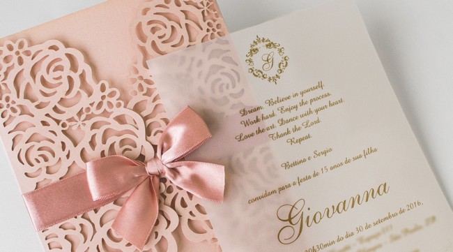 convite de festa de debutante