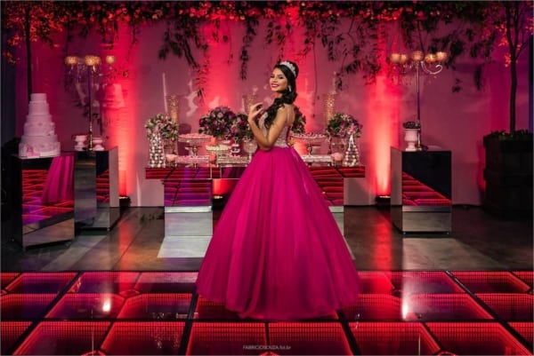 cores para festa 15 anos rosa pink