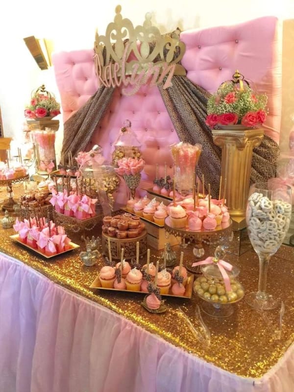 cores para festa de 15 anos dourado e rosa