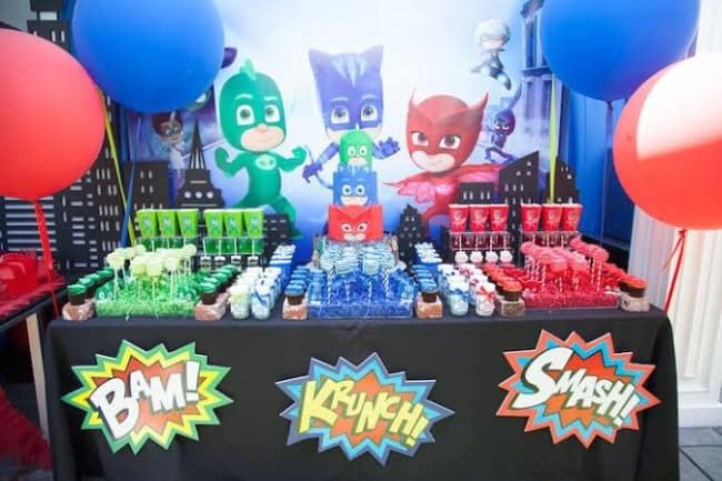 dica de festa pj masks luxuosa