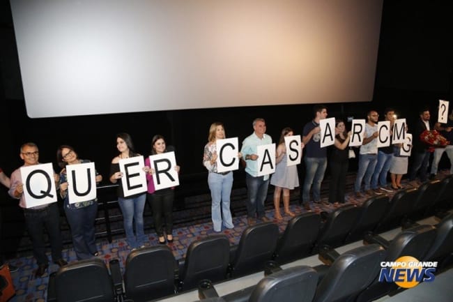 pedido de casamento no cinema