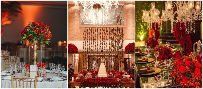 dicas para fazer decoração vermelha em casamento