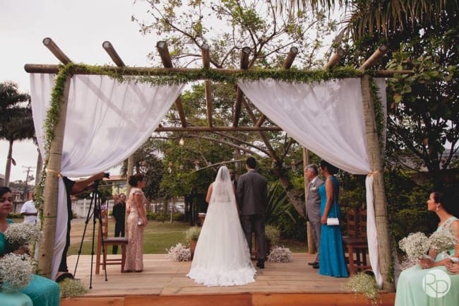Altar de casamento pequeno