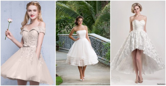 Vestidos de noiva curtos 2