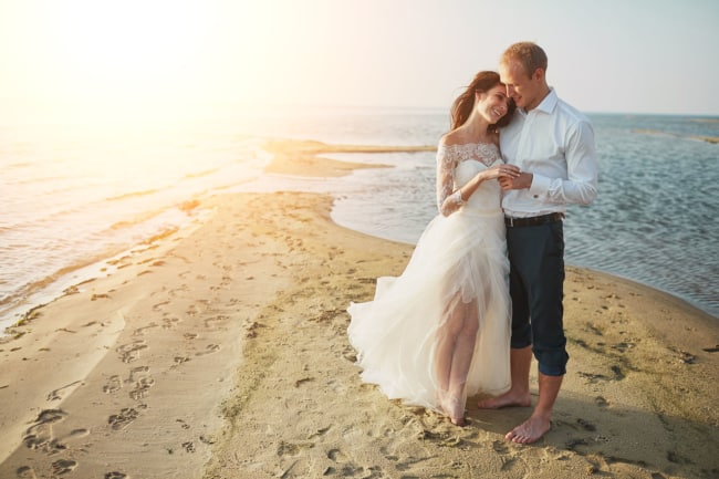 ideias de fotos de casamento na praia