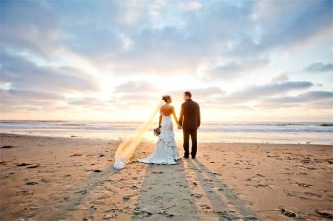 lindas fotos de casamento na praia