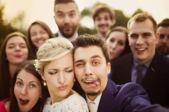 selfie criativa de casamento