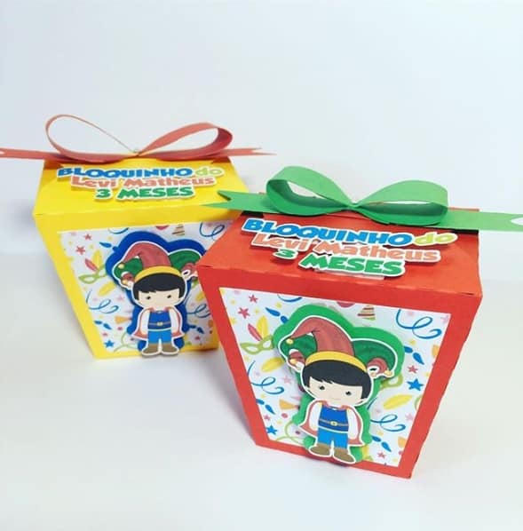 caixinha personalizada de carnaval
