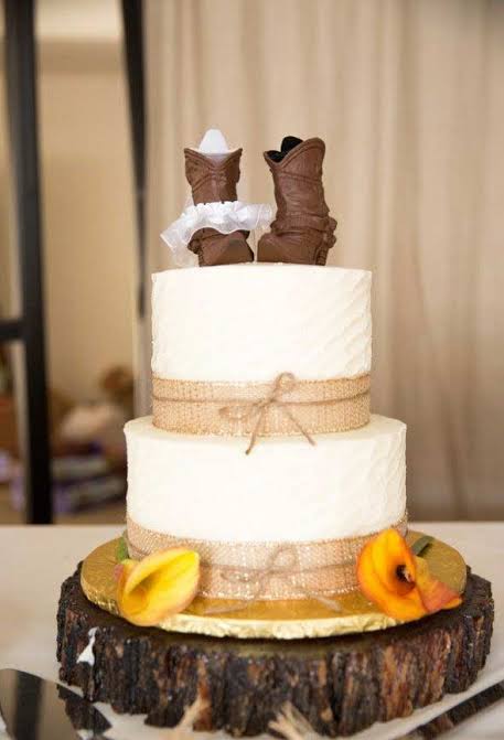 Casamento Country bolo simples