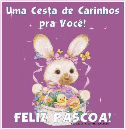 Gif e Mensagem de Páscoa para amigos