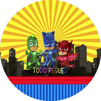 Kit festa PJ Masks adesivo personagens
