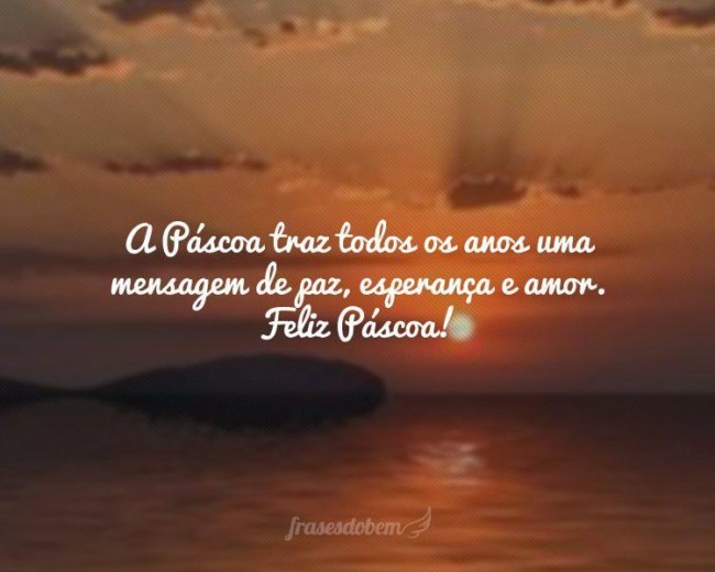 Mensagem de Páscoa curta e simples