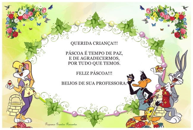 Mensagem de Páscoa infantil para crianças