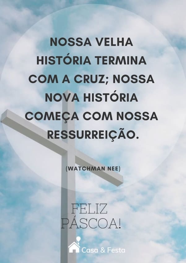 Mensagem simples e curta de Páscoa