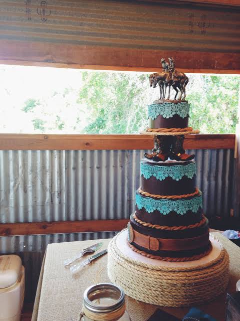 bolo de casamento rustico