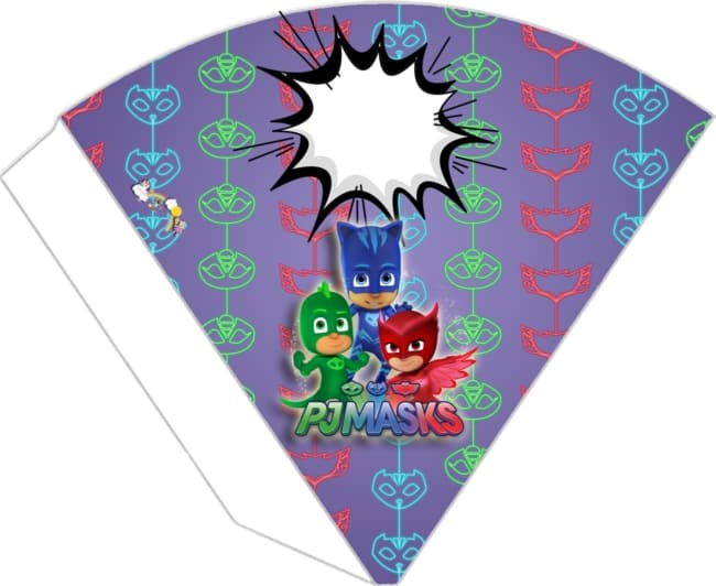 cone estampado Kit festa PJ Masks