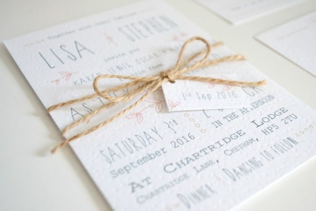 convite simples para Casamento Country