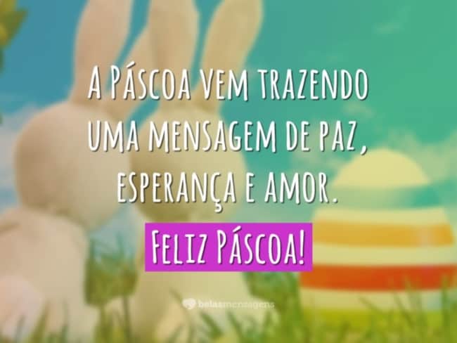 ideia de Mensagem de Páscoa curtas