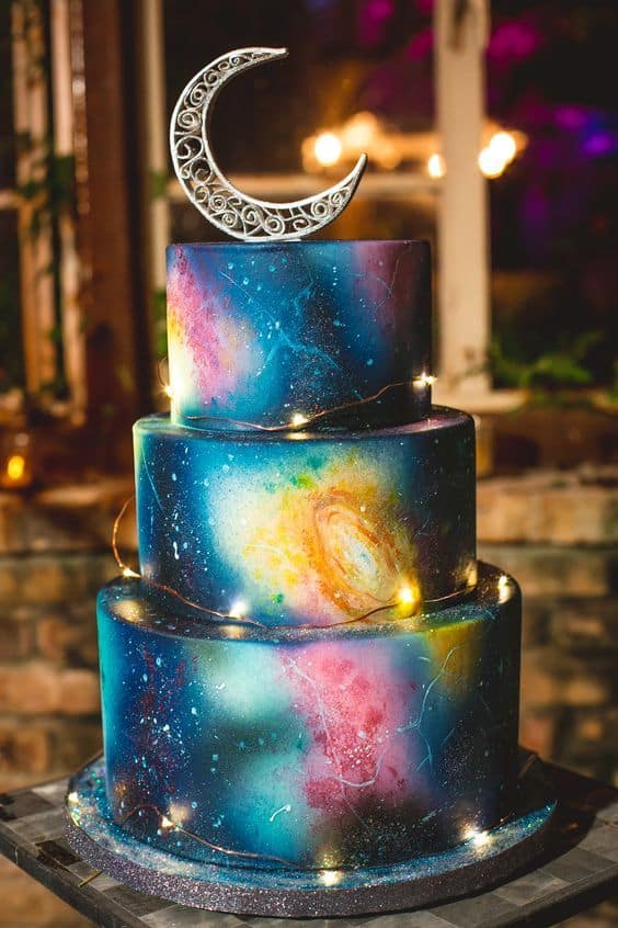 bolo de 15 anos galáxia
