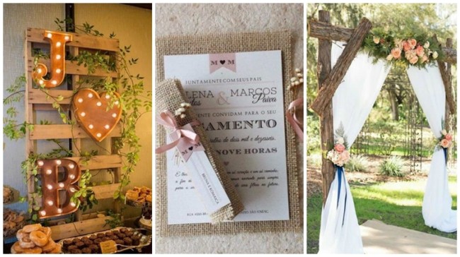 ideias para casamento rústico