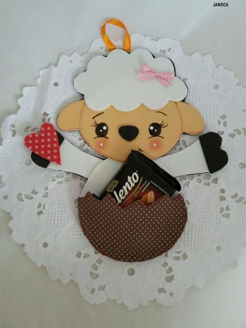 lembrancinha religiosa de ovelha em EVA