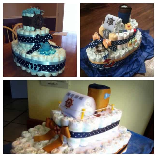 Bolo de fraldas marinheiro