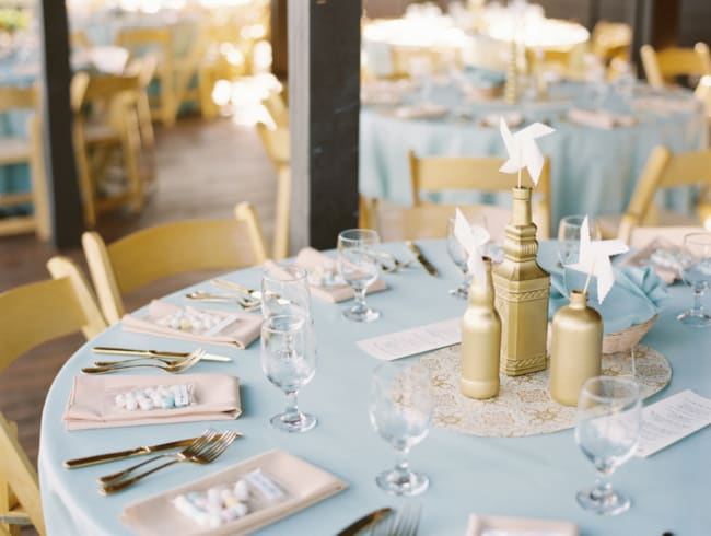 Casamento Azul e Dourado