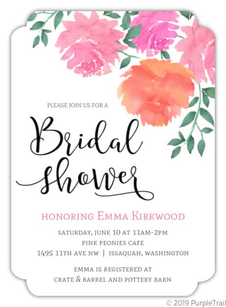 Convite de casamento online com flores